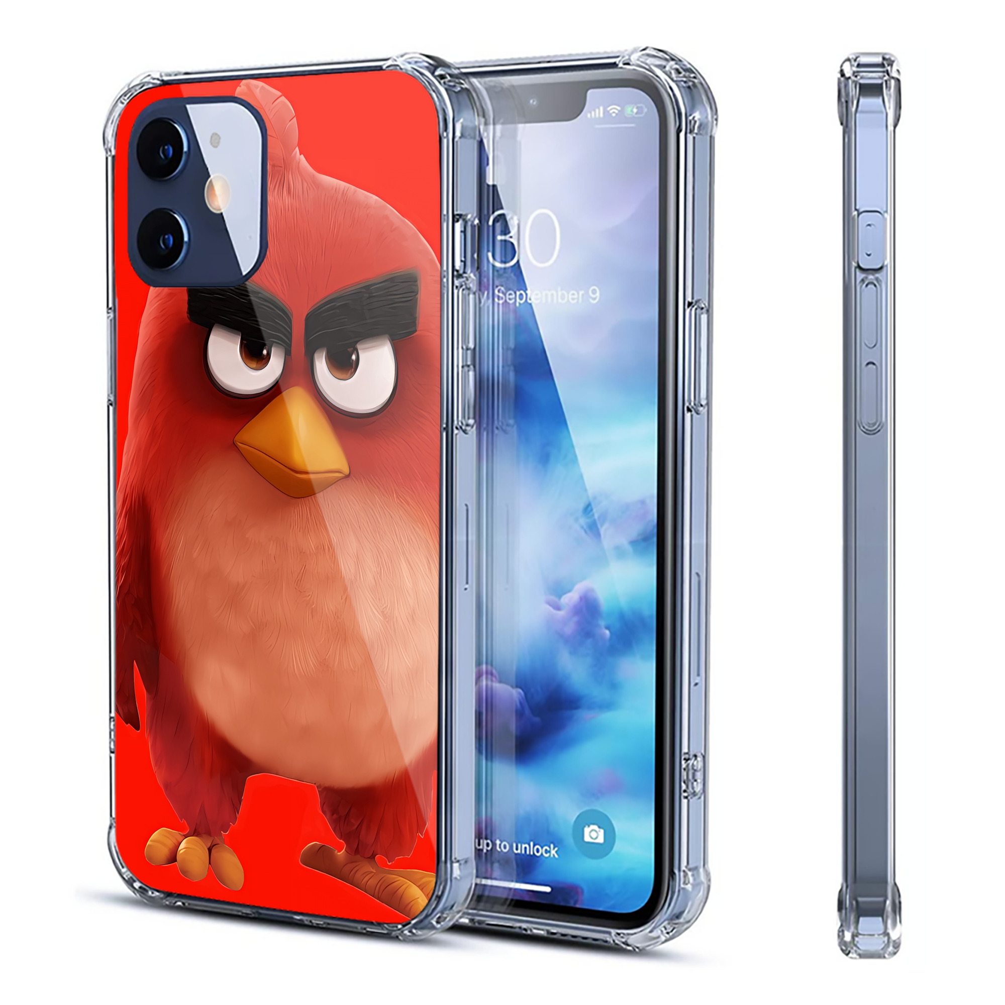 （画像用） Angry Birds アングリーバード 【iPhone 12シリーズ対応】透明スマホケース（クリアソフトケース）